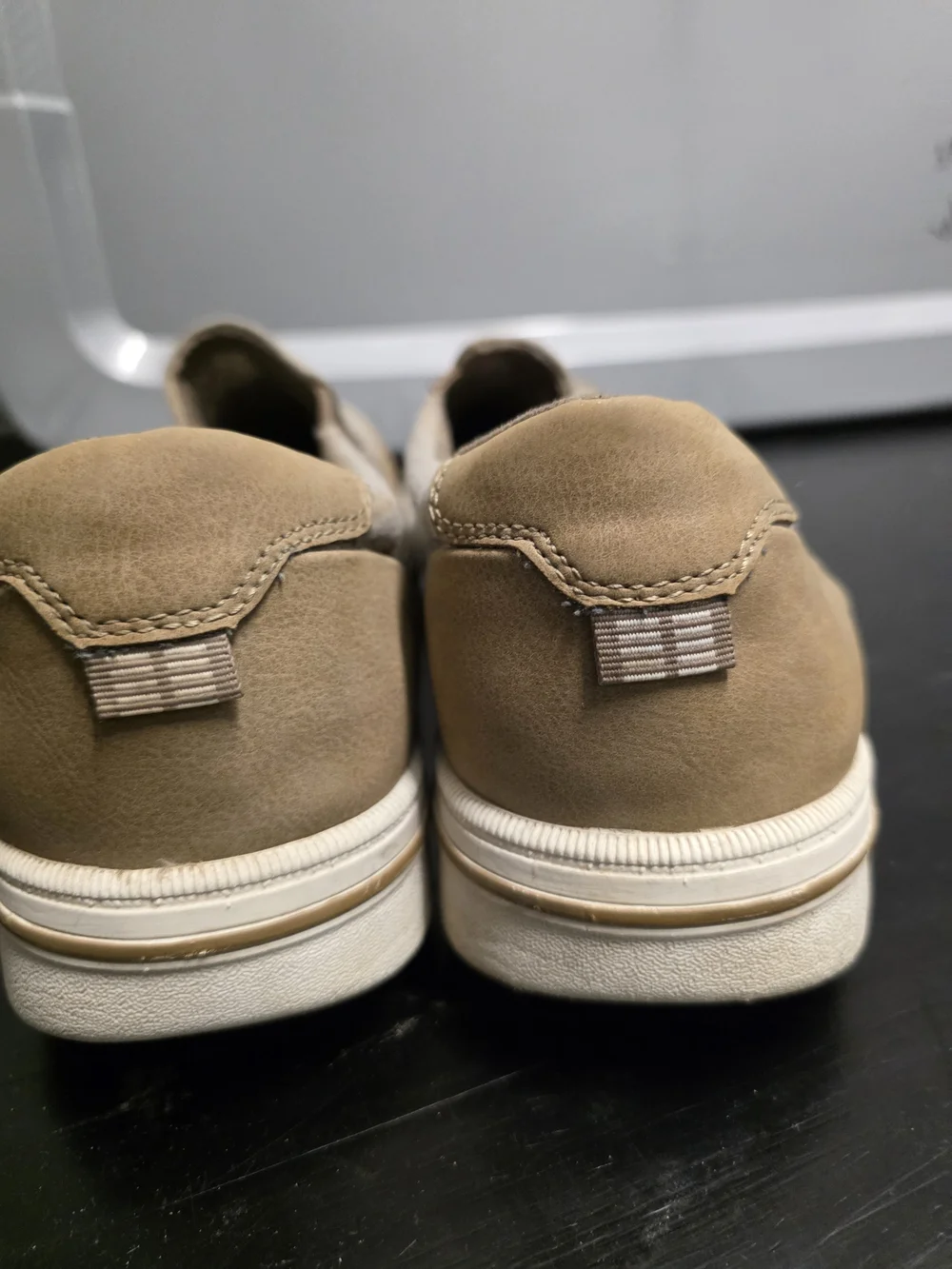 Eastland Delray Slip-On Casual Shoe Canvas Beige/Brown Men's US 13 EU 47